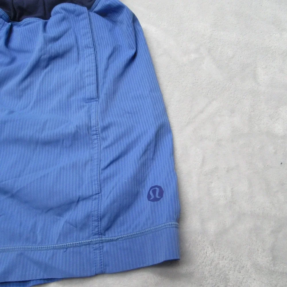 Lululemon Shorts Mens Medium Blue‎ Striped Drawcord Waist Wet Dry Warm 28 Flex